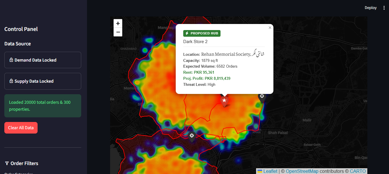 Dark Store Hub Clustering